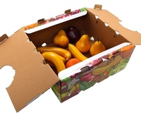 Boîte d'expédition pour fruits et légumes, carton rigide réutilisable à 5 couches, portable