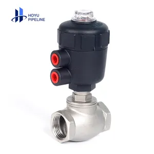 304 Hygienic Stainless Steel Sanitary Weld Angle Seat Valve Bsp Bspt Npt Thread Type Stainless Steel Pneumatic Angle Seat Valve