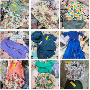 Ensembles de vêtements en coton pour enfants, hauts et jupes d'été pour bébés filles et garçons, motifs à pois blancs, jaunes et bleus, vêtements pour enfants - Product Image 2