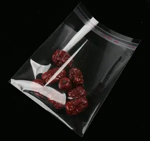 Transparent Cellophane Clear Poly Plastic Bag Self Adhesive Bopp Opp Plastic Bag