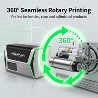Imprimante UV cylindrique 360° pour emballages cosmétiques, bouteilles en verre, gobelets en plastique, canettes métalliques, 2400 DPI, machine d'impression personnalisée OEM