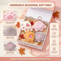 Porte-clés en peluche patte de chat douce de 4 pouces, breloque de sac en forme de griffe, prix pour machine de jeu d'arcade de centre commercial, stock direct usine