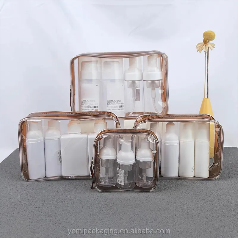 Cosmetic Case Transparent Holographic MakeUp Bags for Toiletry Brush Organizer Set Pouch