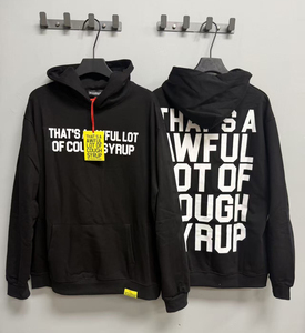 Venta al por mayor: Sudaderas con capucha casuales holgadas de la marca Alphabet High Street, 100% algodón de alta calidad, con estampado 'THAT'S A AWFUL LOT OF COUPH SYRUP', para hombre. - Product Image 4