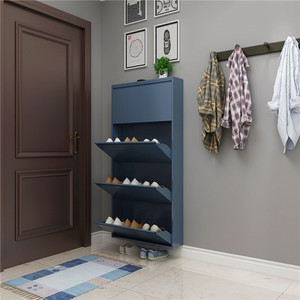 Porte-<span class=keywords><strong>chaussures</strong></span> moderne <span class=keywords><strong>noir</strong></span> à 4 niveaux en acier Offre Spéciale meuble de salon pour la maison, hôtel, salle de sport, appartement - Product Image 1