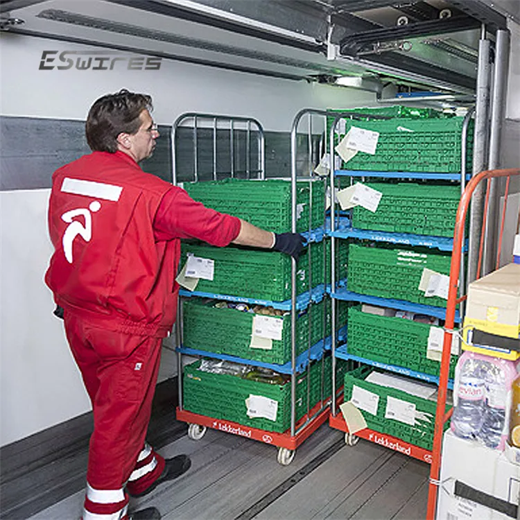 2-zijdig Een Frame Nestbare Magazijntransportcontainers Voor Gekoelde Of Bevroren Voedseldistributiecentra
