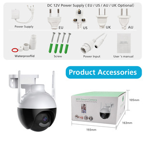 Mạng wifi không dây 4K HD màn hình thông minh <span class=keywords><strong>Camera</strong></span> giám sát vòm PTZ với giọng nói hai chiều - Product Image 3