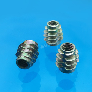 Inserts filetés métriques M4 M5 M6 M8 M10 en alliage de zinc plaqué, filetage droit, entièrement filetés pour l'assemblage de meubles - Product Image 1