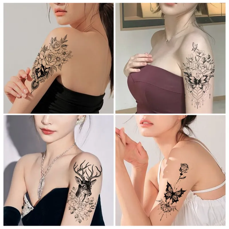 Großhandel Frauen ungiftig temporäre wasserdichte Körper coole Designs Arm Tattoo/Tattoo Aufkleber