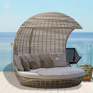 Chaise longue de jardin en rotin synthétique PE moderne toutes saisons pour patio, <span class=keywords><strong>piscine</strong></span>, cour et hôtel - Product Image 3