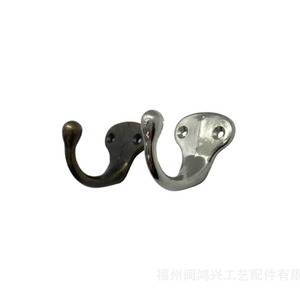 Gancho de pared de aleación de zinc estilo antiguo, colgador de doble orificio para puerta o pared, herraje decorativo duradero - Product Image 5