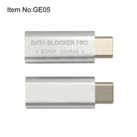 Adaptador Bloqueador de Datos USB C a USB, Marca Silver, Nuevo, de Aleación de Aluminio, Fuente de Alimentación CA/CC para Laptop y Teléfono Móvil, 100% Compatible con OEM