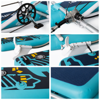 Vélo aquatique gonflable en PVC avec pédales et conception personnalisée en Drop Stitch pour utilisation en rivière
