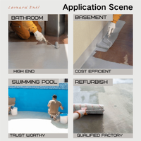 Revêtement imperméable en polyuréthane à base d'eau pour ciment, résistant au froid, certifié ISO, fournisseur américain, commande en gros, couleur personnalisable