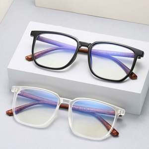 Gafas Ópticas Cuadradas con Patrón de Madera Retro 2025, Lentes Transparentes TR90, Gafas Anti Luz Azul para Hombre y Mujer - Product Image 2