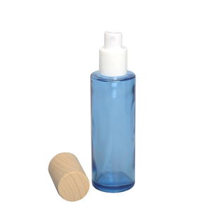 20 ml/30 ml/40 ml/60 ml/100 ml/120 ml emballage cosmétique lisse bleu lotion pompe pulvérisateur vide bouteille en verre - Product Image 1