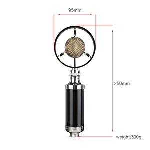 Microphone à condensateur portable rétro professionnel T4 avec connecteur XLR pour diffusion en direct, enregistrement <span class=keywords><strong>YouTube</strong></span>, chant - Product Image 5