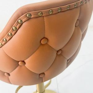 Chaise de bar design de luxe, chaise pivotante, tabouret de bar pour hôtel, utilisation en bar, vente chaude d'usine, meubles pour la maison, cantine, chaise avec revêtement en PU - Product Image 5