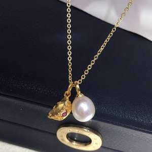 SHDIYAYUN Joyería de Perlas al Estilo Chino al por Mayor, Diseño de <span class=keywords><strong>Lingote</strong></span> de <span class=keywords><strong>Oro</strong></span>, <span class=keywords><strong>Colgante</strong></span> de Perla Natural de Agua Dulce - Product Image 1