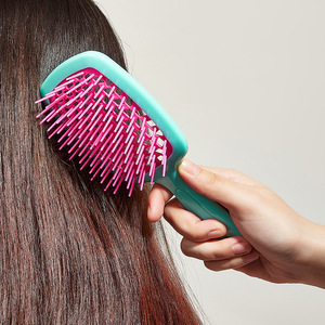 Lohas New soffice <span class=keywords><strong>spazzola</strong></span> per capelli <span class=keywords><strong>spazzola</strong></span> per capelli a rete cava pettine per capelli Anti-nodo districante per capelli bagnati e asciutti e folti capelli