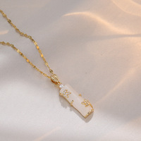 Chaîne en acier inoxydable longue en forme de bambou avec pendentif en jade naturel vintage, chaîne de clavicule en jade bambou vert, pendentif en jade bambou Forman