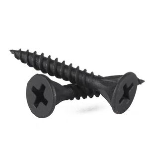 100 cái/túi thép carbon đen chéo Đầu phẳng bốn rãnh vách thạch cao vít M3.5 Tự Khai thác vít gỗ - Product Image 3