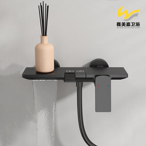 Robinet de baignoire mural portable Vimijia tout en cuivre, exclusif transfrontalier, avec pomme de douche cascade à deux vitesses, eau chaude et froide - Product Image 4