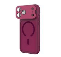 Protection d'objectif d'appareil photo en métal avec support invisible et coque de téléphone à chargement magnétique sans fil pour iPhone 18 Pro Max 17