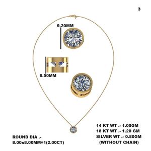 Colgante de oro con diamante cultivado en laboratorio de lujo, diseñado para un estilo moderno, belleza ética y brillo duradero en colecciones de joyería fina. - Product Image 5