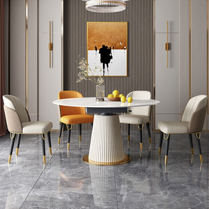 Hiện đại sang trọng thiêu kết đá bàn ăn thiết lập mở rộng chức năng ánh sáng cho khách sạn biệt thự bán toàn bộ phòng ăn đồ nội thất - Product Image 3