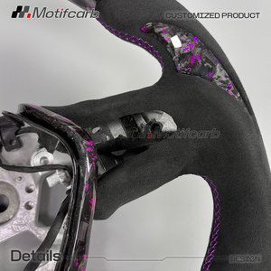 พวงมาลัยคาร์บอนไฟเบอร์สีม่วงแบบกำหนดเองสำหรับ Infiniti Q60 Q50 QX50 Q60S Red Sport 400 Sedan Coupe ปี 2017-2022 - Product Image 4
