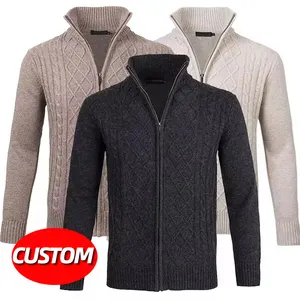 Custom Men's Clothing 2024 Thick Woolen Pullover Sweater Clothing Ugly Winter Knitted Men Designer Sweater