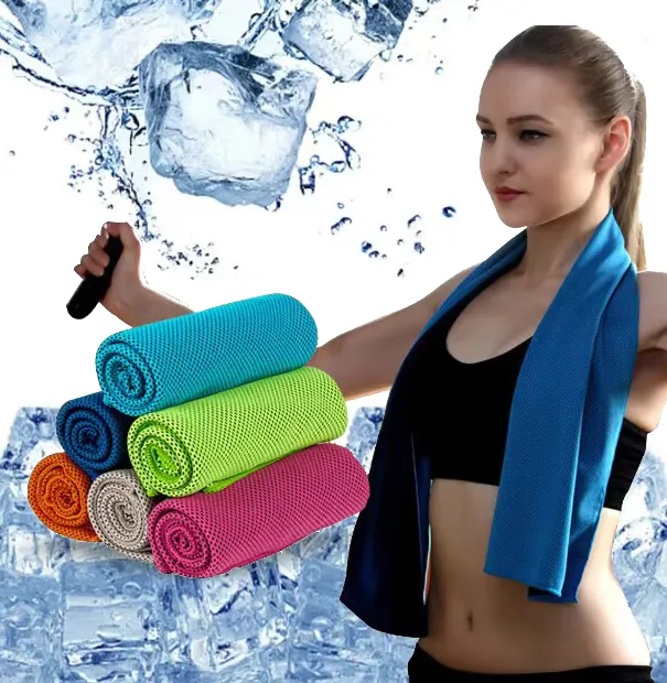 Logo personnalisé multicolore séchage rapide sensation de froid instantané serviette de refroidissement de la glace microfibre Gym Sports