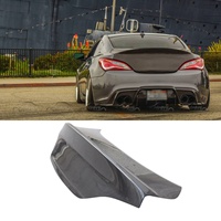 Aileron arrière en fibre de carbone style HC, monobloc, type bec de canard, noir carbone, tissage sergé 3x3 pour Genesis Coupe 2009-2011 OLOTDI