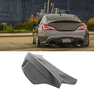 HC Style Carbon Fiber Rear Trunk Spoiler Ducktail for Hyundai Genesis Coupe <b>Boot</b> 2009-2011 - Product Image 3