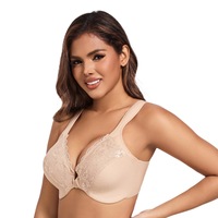 Soutien-gorge post-partum ultra-fin à fermeture dorsale pour femme, en dentelle sexy, push-up, avec armatures et bretelles ajustables, double maintien