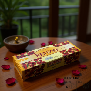 Red Rose Incense Sticks Dual Display Pack 6 Units Tulasi Fragrance - Product Image 3