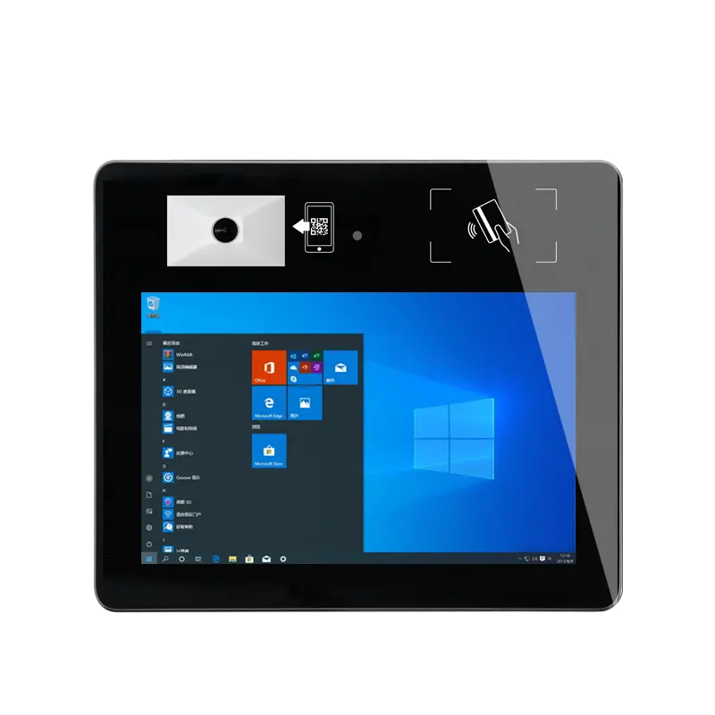 Windows 10 gerçek düz dokunmatik ekran hepsi bir arada yazarkasa POS terminali POS sistemi kamera ile tarama