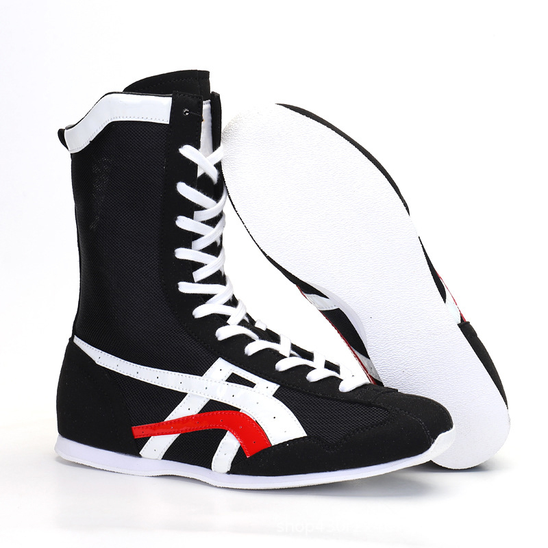 Power Punch Championship Lace-Up Combat Grip Ring Training Shoes