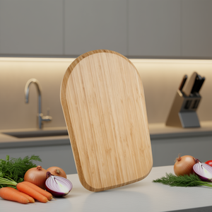 Tabla de cortar ovalada de madera de 14.5 x 9.4 pulgadas para preparación de alimentos - Product Image 2