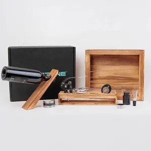 Luxurious Personalized Wine Accessories Gift Set With Wooden Wine Box Shunstone Complete Wine Gift Set Factory