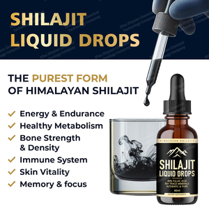 Fabriek Shilajit Drops Supplement Shilajit Hars Vloeibare Druppels 85 + Sporenmineralen Complex Ashwagandha Kurkuma Ginseng Volwassen - Product Image 5