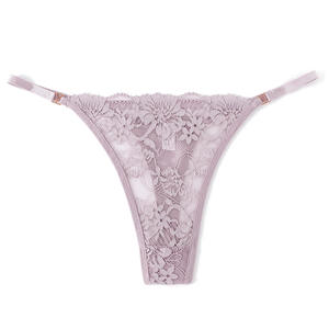 Neuankömmling Frauen Sexy G-String Tanga Transparente Blumen spitze Sexy Frauen Höschen Riemen Weibliche Dessous Höschen - Product Image 5