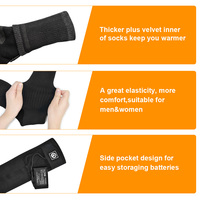 Chaussettes chauffantes Alpine avec batterie rechargeable 2200 mAh, chaussettes thermiques en graphène pour le ski de randonnée hivernal, vente en gros personnalisée