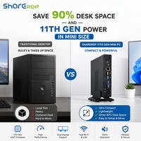 Sharerdp Wholesale Comput Intel Core I3 11th Gen 1115G4 Embedded Barebone System Personal Desktop Computer Minipc Box Mini PC