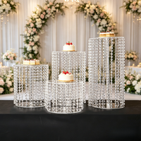 Support à gâteau transparent pour décoration de fête de printemps, présentoir à dessert pour mariage