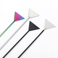 Pelle à sable triangulaire en acier inoxydable de 32 cm, outil de nettoyage d'aquarium, grattoir à algues, niveleur de sable allongé, vente en gros