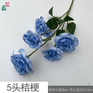 Flores Artificiales de Rosa, de Plástico y Seda, Realistas, Accesorios para Fotografía de Bodas, Estilo Moderno - Product Image 5