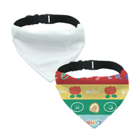 Nueva sublimación espacios en blanco pañuelo liso perro Navidad perro Bandana Logo ajustable mascotas bufanda para cachorro gato