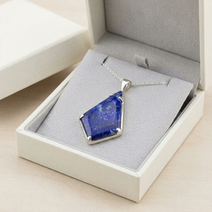 Collar con Colgante de Lapislázuli Azul Natural de Grado AAA, Chapado en Oro de 14k, Cadena de Eslabones, Joyería de Piedras Preciosas, Amuleto de Moda, Regalo, Venta al por Mayor - Product Image 1